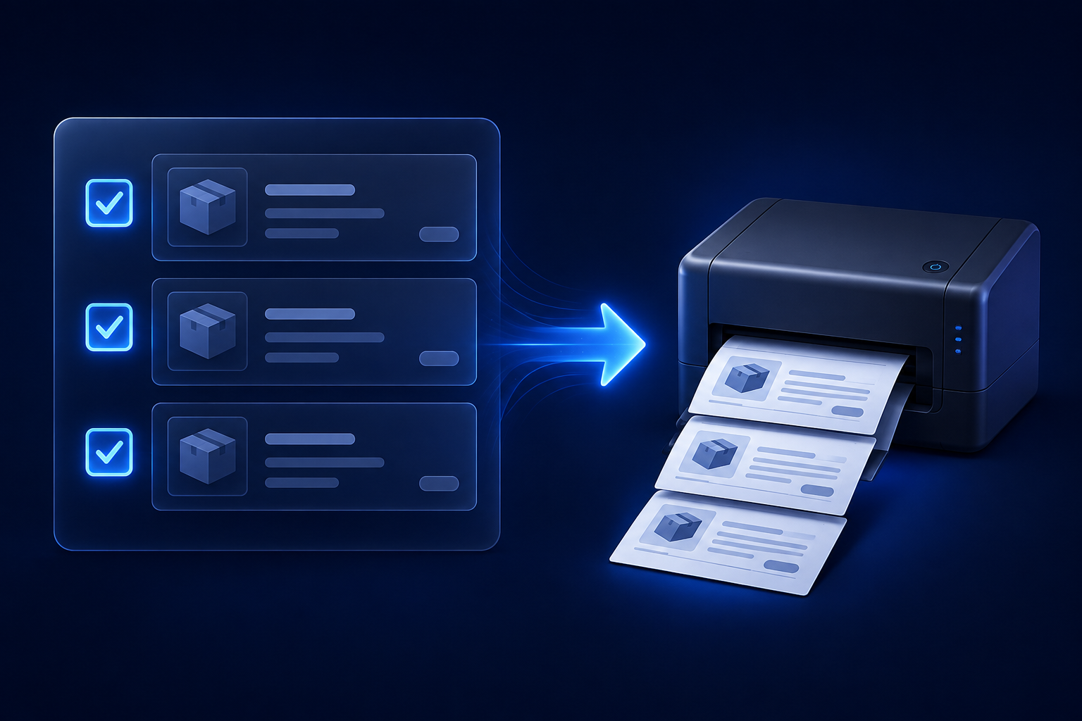 Select once. Print every order.