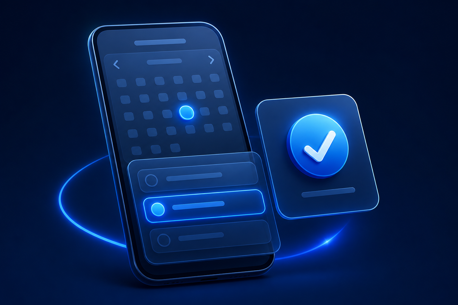 Illustration of mobile appointment booking